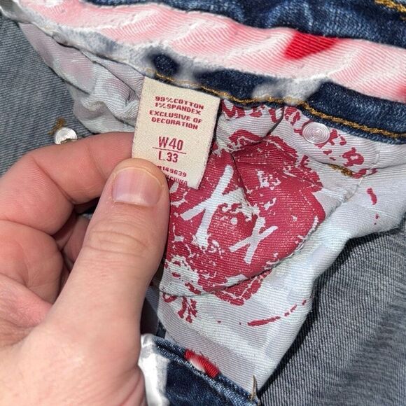 Smugglers moon mens jeans 40 by‎ 33 urban y2k style fun jeans - Picture 4 of 6